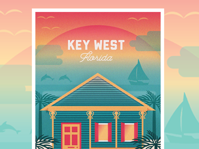 Key West Poster florida keywest poster sailing south sunset tropical vacation water