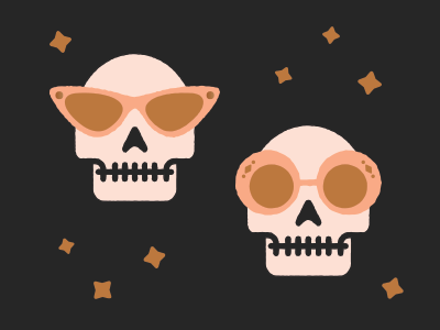 Mood. retro skull sunglasses texture vector