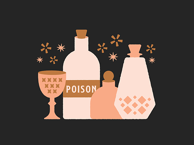 Pick your poison cocktails cute hallween icons retro rough