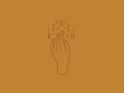 Reach branding hand icon logo vector