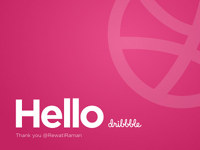 Hello, Dribbblers! clean debut design dribbblers dribble firstshot invite pareshbagkar play shot thanks ui