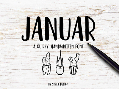 Fun handwritten font - Januar bold font fun handlettering handwritten januar quirky sans serif type