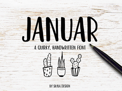 Fun handwritten font - Januar