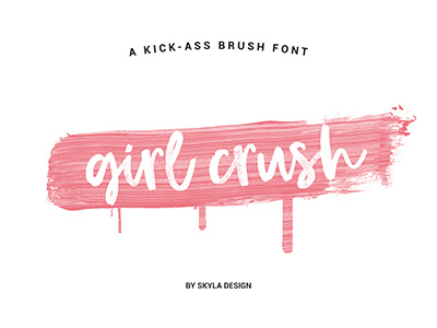 Bold brush font, Girl Crush bold brush crush cursive edgy fashion font girl texture