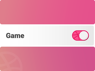Game ON debut first shot hello logo minimal pink simple switch ui