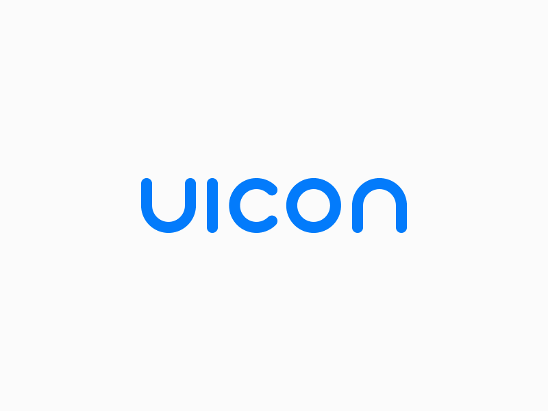 UICON Logo concept blue concept duotone icon interface logotype ui uicon ux website