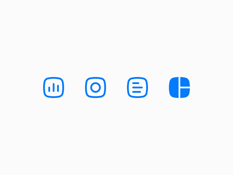 Interface icons for app animation app icons interface mockup music photo text