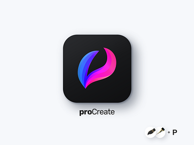 ProCreate App Icon redesign getcreativewithprocreate logo procreate