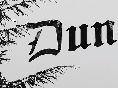 Dun....WIP album art blackletter forest