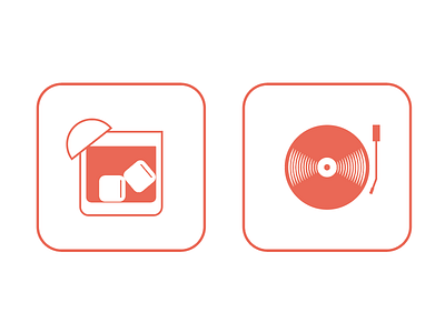 Drinks & Tunes drink icon set icons music vinyl