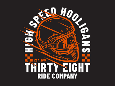 High Speed Hooligans helmet hooligans illustration ride speed t shirt graphics thirty eight