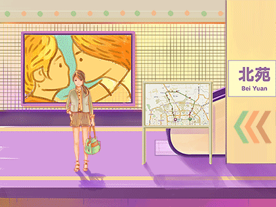 Metro Station for Single Girls ui 插图 设计