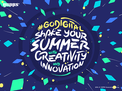 Shake Your Summer! blue colors drawing explosion illustration sketch summer sun typography vector