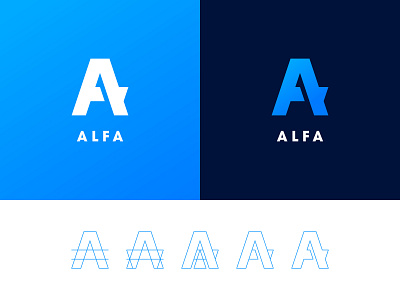 ALFA alpha branding business card challenge creative digital identity letter lettering logo logo process logotype