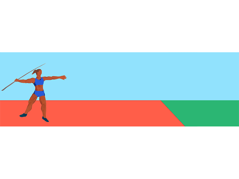 Rio Olympics - Javelin animation character gif javelin olympics painting sport stop motion