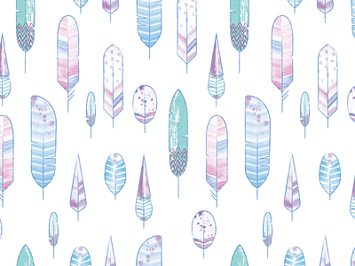 Pattern in progress feathers illustration pattern texture