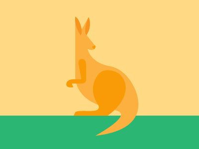 Kangaroo - Hopped beer animals flat colour illustration kangaroo vector