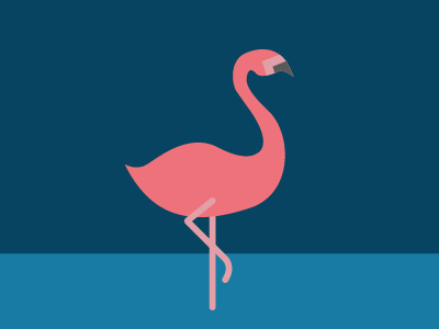 Flamingo - Hopped beer animals flat colour illustration kangaroo vector