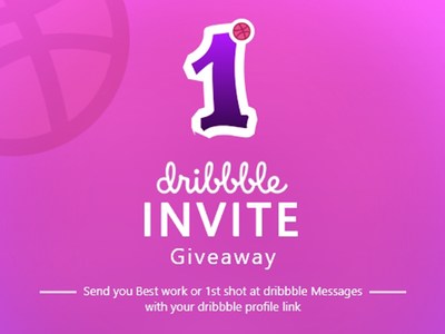 One New Dribbble Invite branding dislikesdesigner dribbble invite dribbble invite giveaway dribbble invites illustration