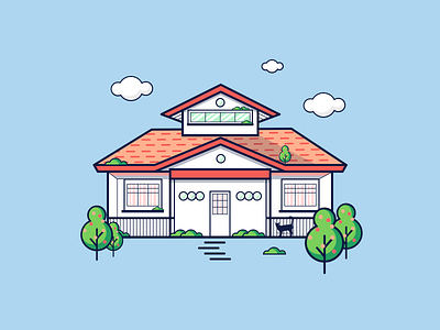 dream house house illustrations