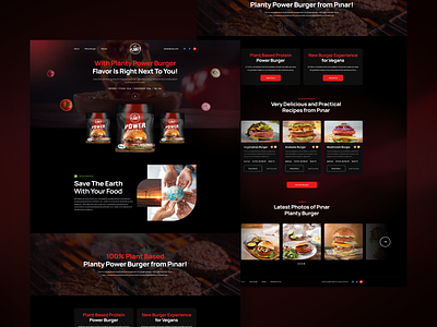 Pınar Planty Power Burger design ui ui design uiux uiuxdesign ux ux design web