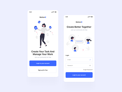 Login and Sign In Screens by Fatih Uğur on Dribbble