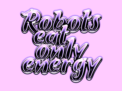 The Ro[b]ot Problem 80s background slogan text effect text style