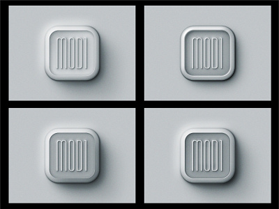 Light Study: Rounded Squares 2 depth design height light shadow study ui