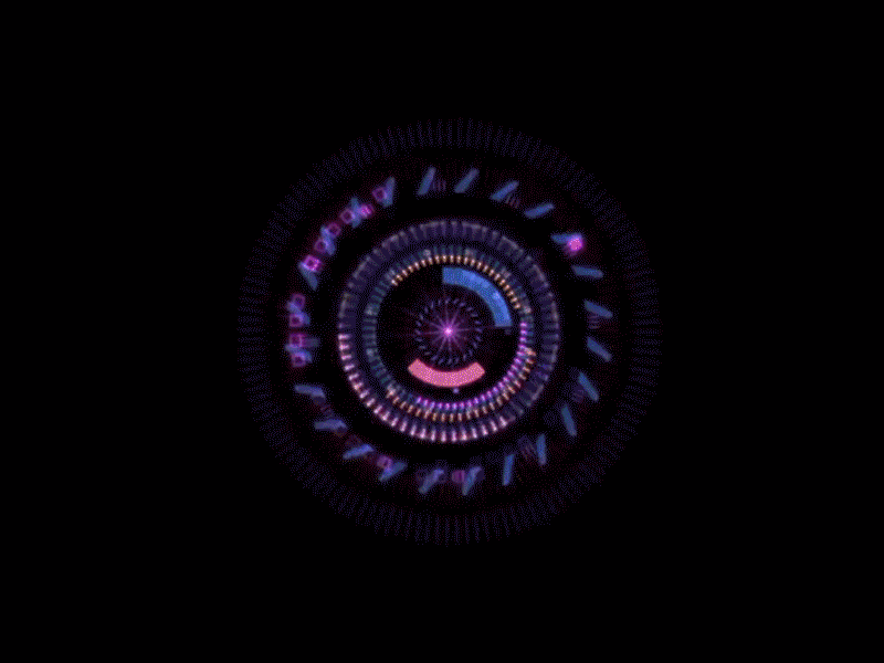 Circle Spinner Thingy arcs circles mess spinner particles animation fui tony stark