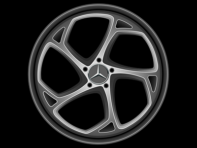 MB Rim 'design' black white bw orthographic rim rims wheel