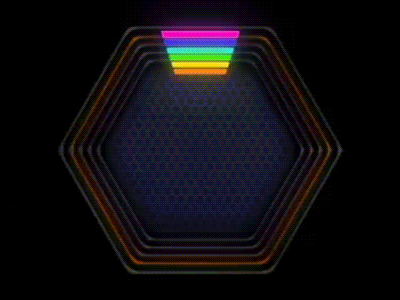 80's Hexagon 80s animation retro