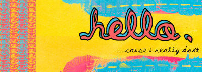 Hello, Marge blog blue bright graphics pink yellow