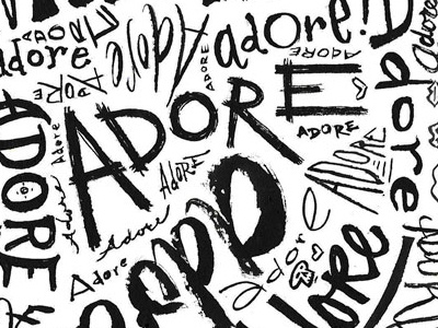 i adore you brush brushscript hand handlettering lettering script