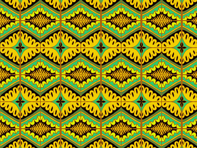 Golden mosiac pattern tile