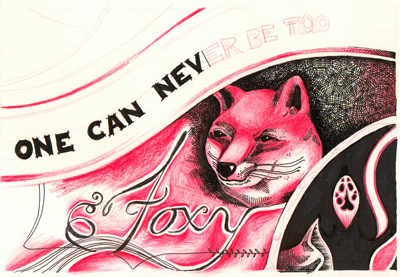 Foxy hand lettering