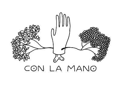 Conlamano branding design drawing hand icon illustration ink lettering line logo simple socialmedia socialmediaassets typography