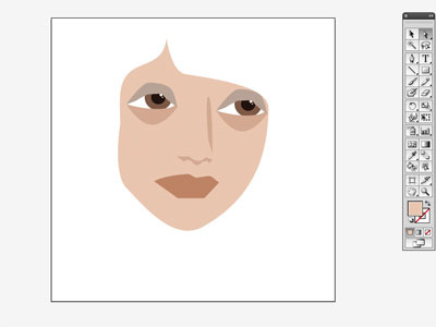 playing with vectors eyes face female flesh girl mouth nose shape vector