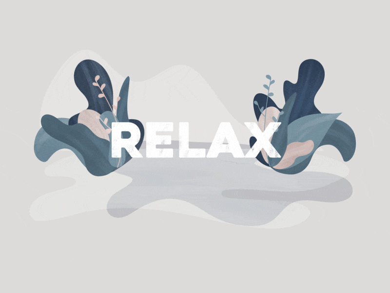 Relax 2d after effects animated animation brushes leaves loop motion graphics photoshop plants shapes texture