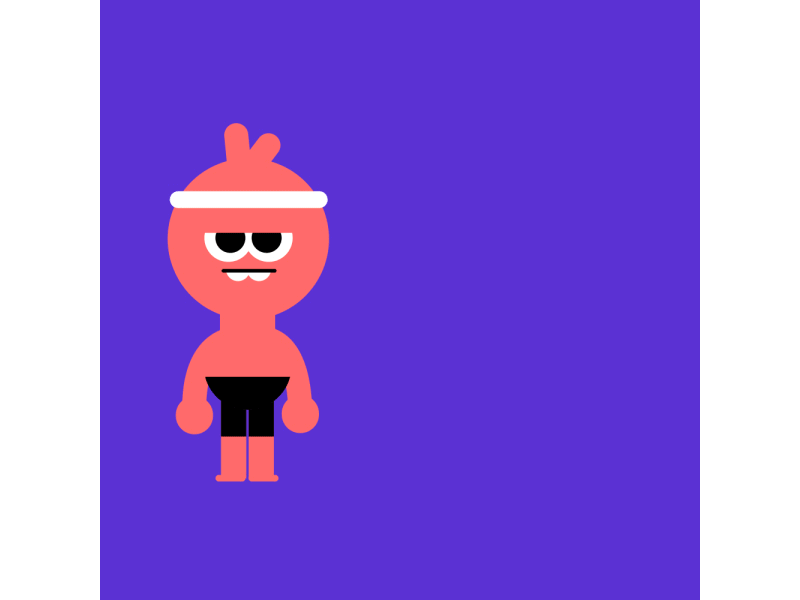 Pose to Pose Challenge Entry 2d after effects animated animation bounce bouncy challenge character animation colors cute dubstep entry gif motion design motion graphics pose to pose