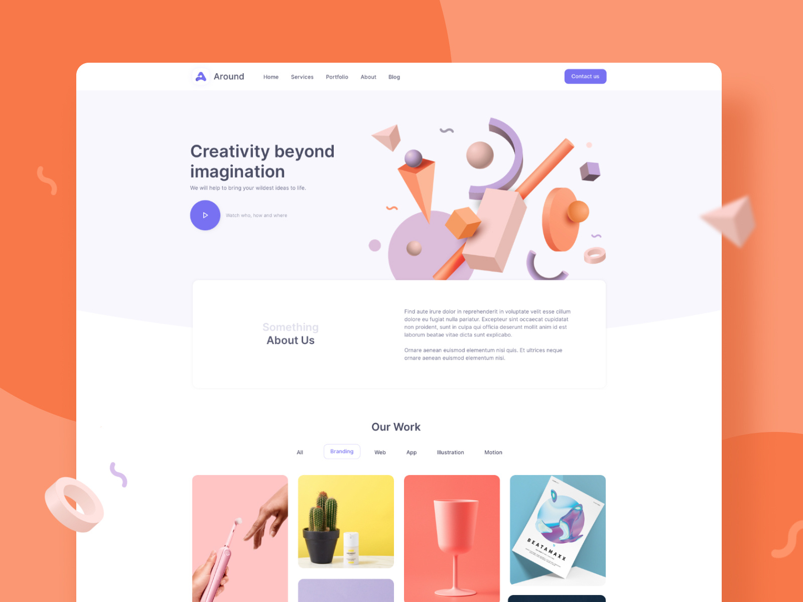 Around Creative Agency by Anastasiia Bielova on Dribbble