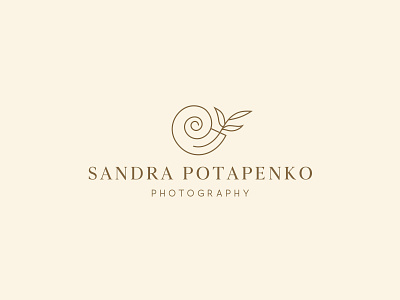 Sandra Potapenko | Logo design branch branding fashion identity line logo mark minimal photographer sea shell