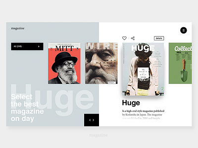 Magazin card clean creative design minimal photo portfolio ui ux web website