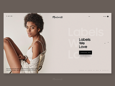 Madewell card clean creative design minimal photo portfolio ui ux web website