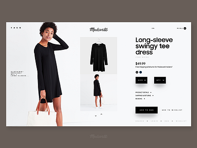 Madewell Product Page card clean creative design minimal photo portfolio ui ux web website