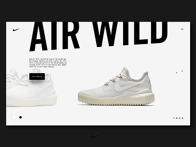 Nike Wild card clean creative design minimal nike photo portfolio ui ux web website