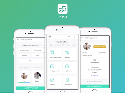 Dr.pet- Mobile app interaction design mobile app uiux