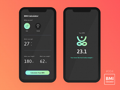 BMI calculator bmi calculator dailyui ios mobile ui ui design