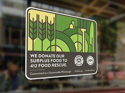 Community Stickers eco farmers food line pgh pittsburgh sticker sustain window