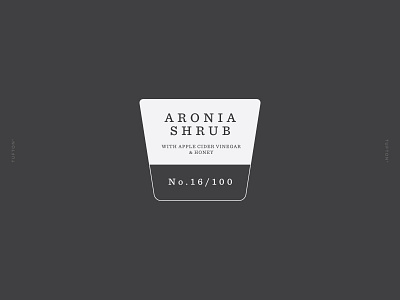 Bootstrapper's Blends / Aronia Shrub branding identity label logo packaging vector