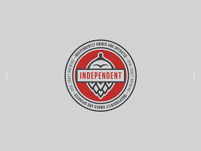 Oval Craft Brewing / Independent Brewer Badge badge branding design identity logo vector